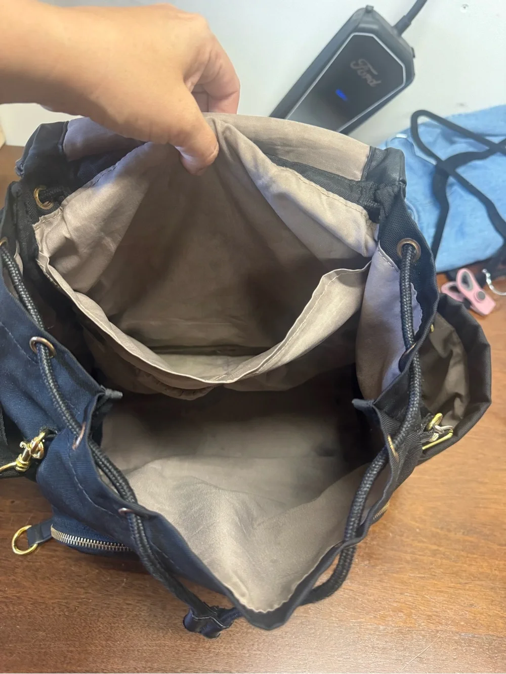 Skip Hop Black and gold Diaper Backpack Tote